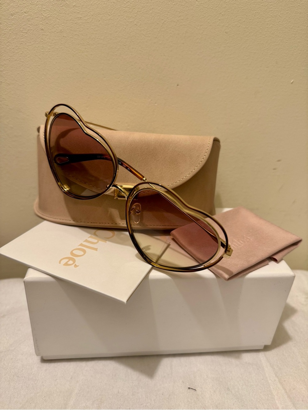Chloe Poppy Love Heart (Style CE131S) Sunglasses 
Made in Italy